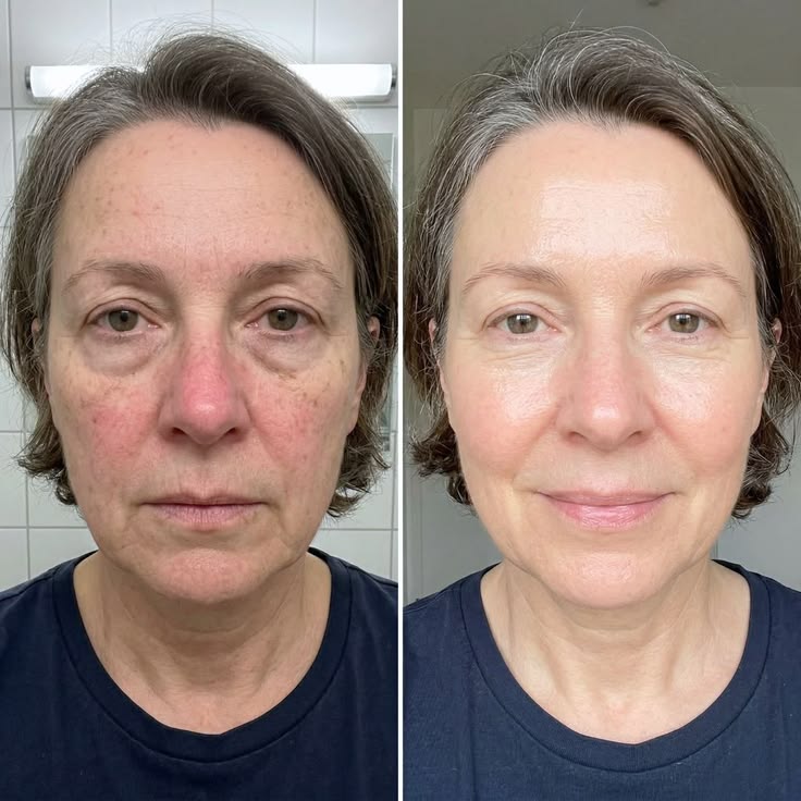Smoothing moisturiser upward over the face and neck